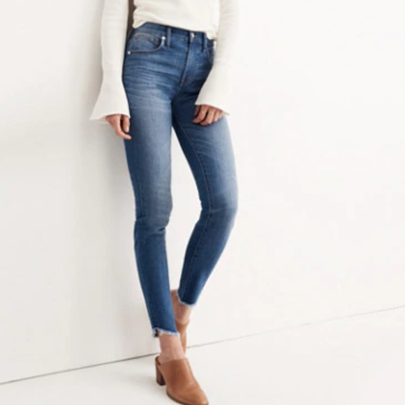 Madewell Denim - 10" High-Rise Skinny Jeans: Tulip-Hem Edition